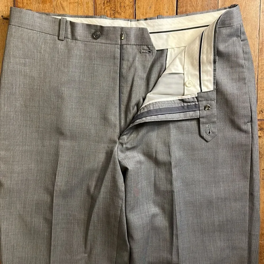 Alfani Mens size 36 Gray Wool Blend Formal Trousers Office, Wedding Etc